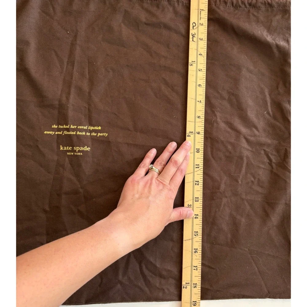 Kate Spade New York Brown Dust Bag‎ Protective Storage Pink Drawstring 27x19